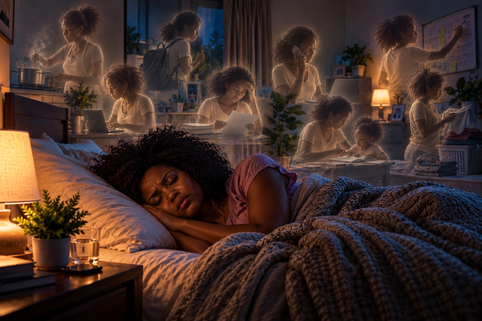 The body seeks rest while the day’s responsibilities linger.